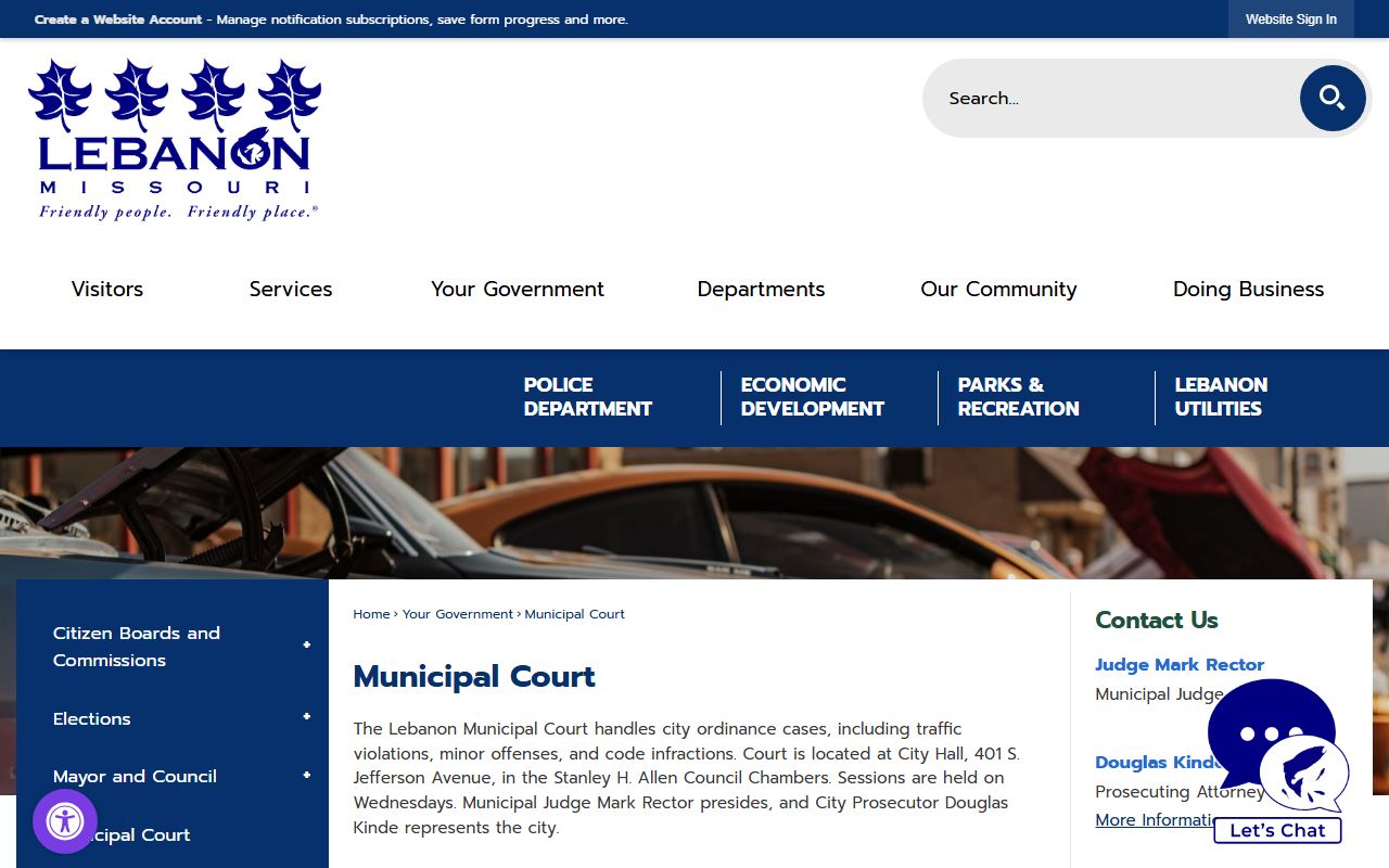 Laclede County court records after arrest Lebanon Municipal Court Case.net source
